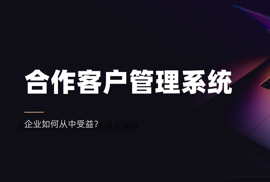 合作客戶管理系統(tǒng)：企業(yè)如何從中受益？